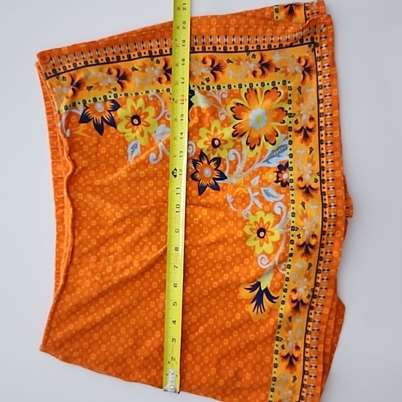 Coldwater Creek Cotton Orange  Floral Pattern Skort Size PL - Picture 10 of 12